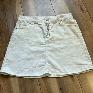 White jean skirt